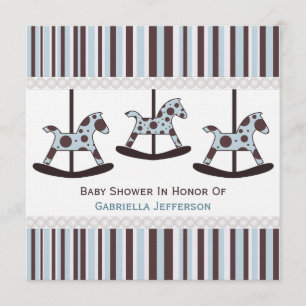 Karussell: Personalisierte Baby-Duschen-Einladung Einladung