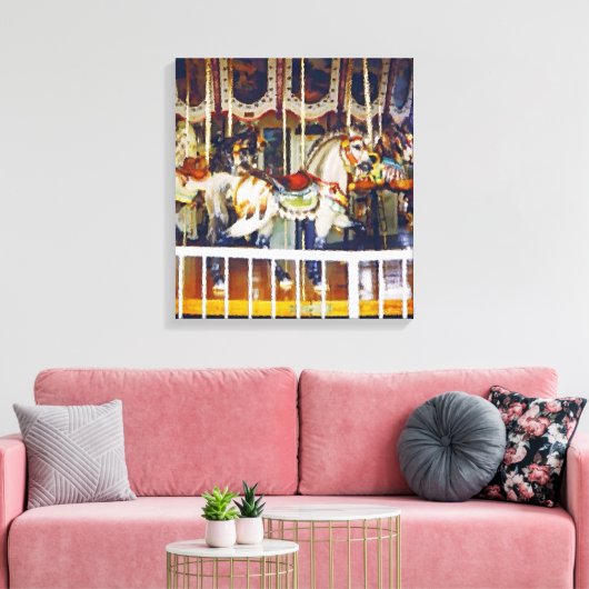 Karussell Pferd auf Leinwand (Insitu (Wohnzimmer))
