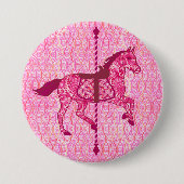 Karussell Pferd - Fuchsia Pink Button (Vorderseite)