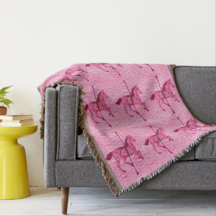 Karussell Pferd - Fuchsia Pink Decke