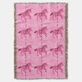Karussell Pferd - Fuchsia Pink Decke (Vorderseite Vertikal)