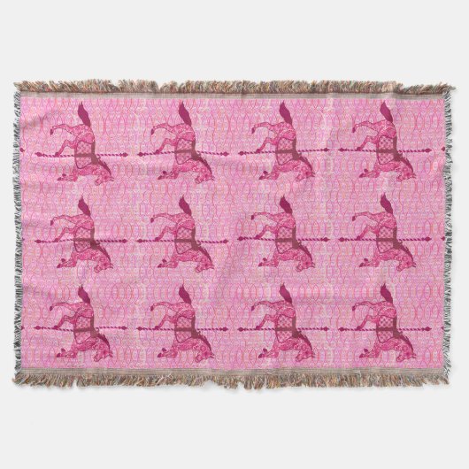 Karussell Pferd - Fuchsia Pink Decke (Vorderseite)