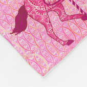 Karussell Pferd - Fuchsia Pink Fleecedecke (Ecke)