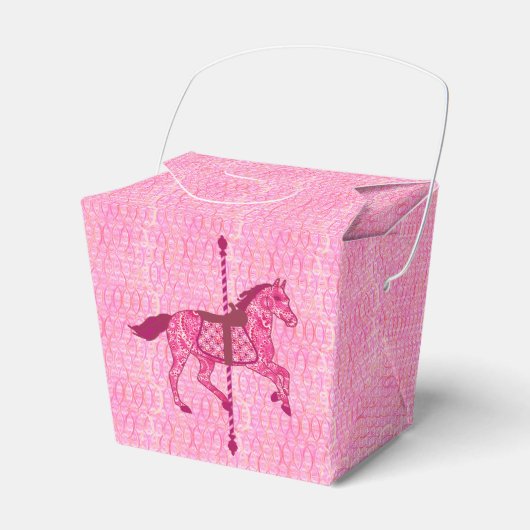 Karussell Pferd - Fuchsia Pink Geschenkschachtel (Vorderseite)