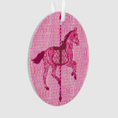 Karussell Pferd - Fuchsia Pink Ornament (Vorderseite)