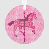 Karussell Pferd - Fuchsia Pink Ornament (Rückseite)