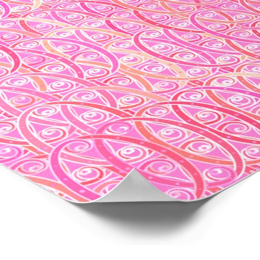 Karussell Pferd - Fuchsia Pink Poster (Ecke)