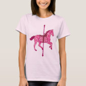 Karussell Pferd - Fuchsia Pink T-Shirt (Vorderseite)