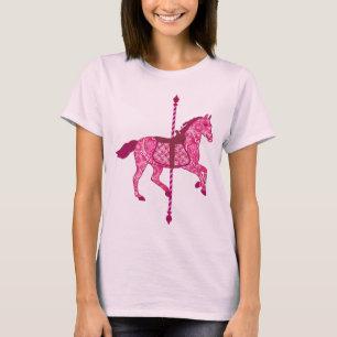 Karussell Pferd - Fuchsia Pink T-Shirt