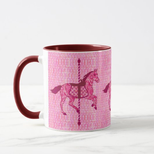 Karussell-Pferd - Fuchsien-Rosa Tasse (Links)