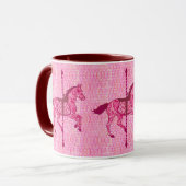 Karussell-Pferd - Fuchsien-Rosa Tasse (Vorderseite Links)