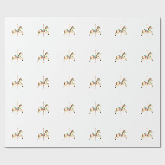 Karussell-Pferd Geschenkpapier (Flach)