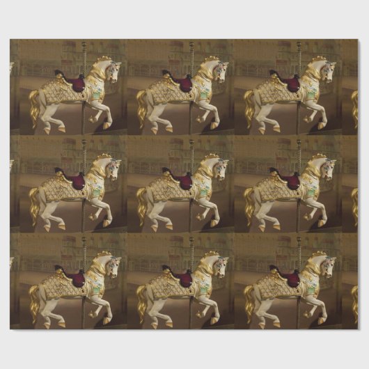 Karussell-Pferd Geschenkpapier (Flach)