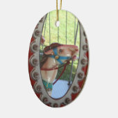 Karussell-Pferd in der Spiegel-Verzierung Keramikornament (Links)