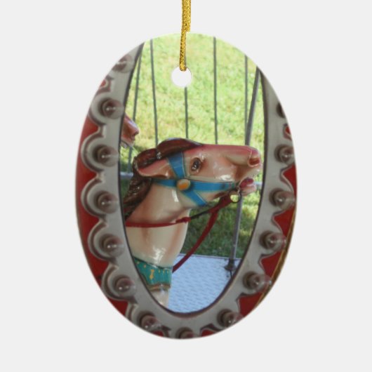 Karussell-Pferd in der Spiegel-Verzierung Keramikornament (Vorne)