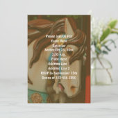 Karussell Pferd individuell anpassbar Einladung (Stehend Vorderseite)