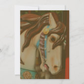 Karussell Pferd individuell anpassbar Einladung (Rückseite)