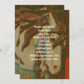 Karussell Pferd individuell anpassbar Einladung (Vorne/Hinten)