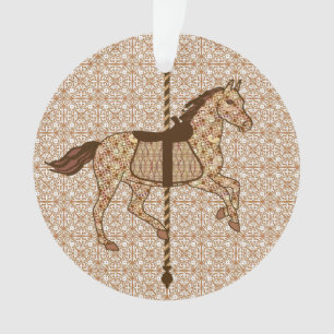 Karussell Pferd - Schokolade Braun und Tan Ornament
