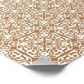 Karussell Pferd - Schokolade Braun und Tan Poster (Ecke)