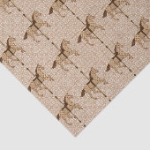 Karussell Pferd - Schokolade Braun und Tan Seidenpapier (Ausschnitt)