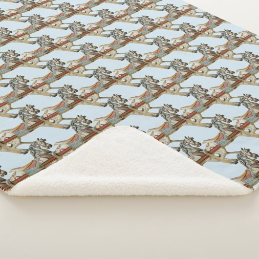 "Karussell Pferd" Sherpadecke (3/4)