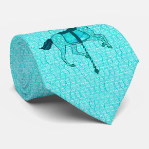 Karussell Pferd - Türkis und Aqua Krawatte