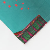 Karussell Pferde auf blau Fleecedecke (Ecke)