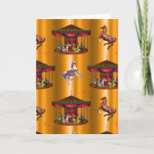 Karussell Pferde auf Gold Karte (Vorderseite)