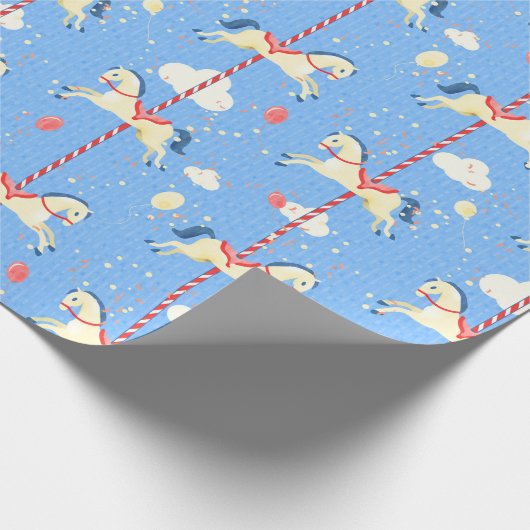 Karussell Pferde Geschenkpapier (Ecke)