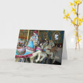 Karussell Pferde Karte (Gelbe Blume)