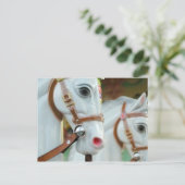 Karussell Pferde Postkarte (Stehend Vorderseite)