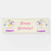 Karussell-Pferdegeburtstagsfahne Banner (Horizontal)