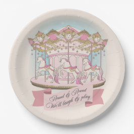 Karussell Pferderennen Karneval Geburtstagsparty Pappteller