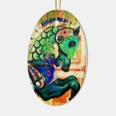 Karussell-Pferdeverzierung Keramikornament (Links)