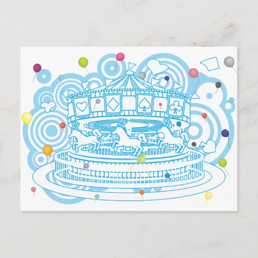 Karussell Postkarte (Vorderseite)