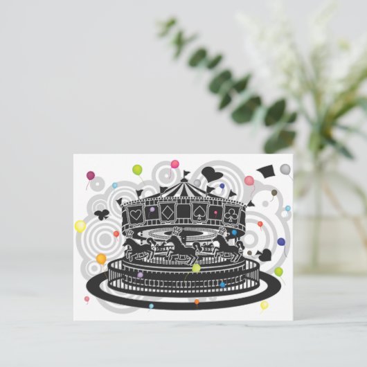 Karussell Postkarte (Stehend Vorderseite)