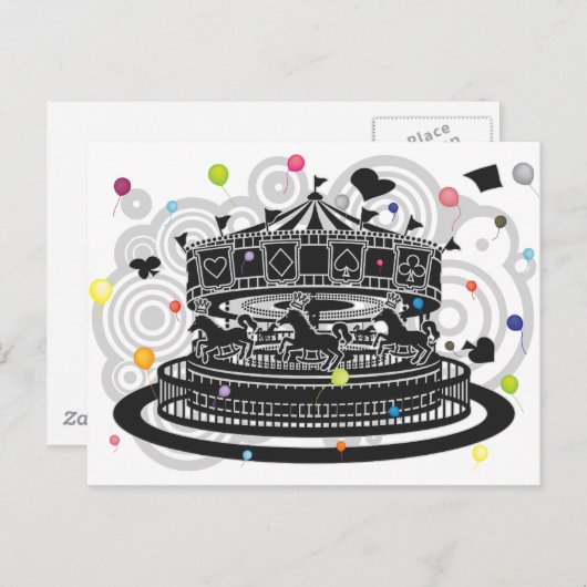 Karussell Postkarte (Vorne/Hinten)