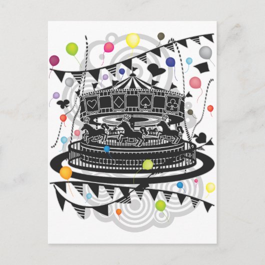 Karussell Postkarte (Vorderseite)