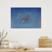 Karussell-Rabbit-Poster, Kunst Poster (Küche)