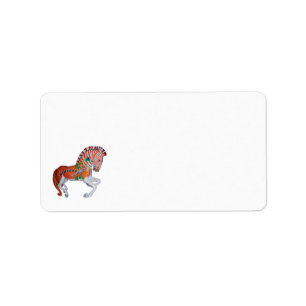Karussell-Tier Quagga-Zebra-Adressetiketten Adressaufkleber