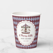 Karussell-Weihnachts-Babyparty-Papierbecher