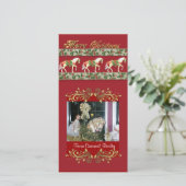 Karussell Weihnachtskarte Feiertagskarte (Stehend Vorderseite)