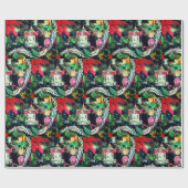 Karussell Weihnachtsschmuck Weihnachtswrapping Pap Geschenkpapier (Flach)