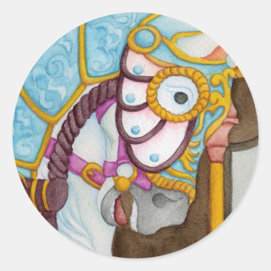 Karussellaufkleber Runder Aufkleber (Vorderseite)