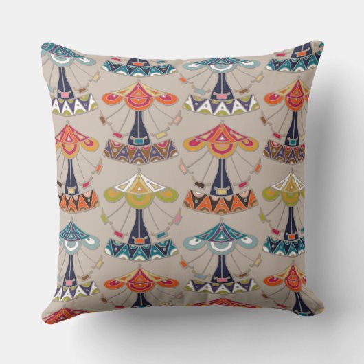 Karusselldamast Kissen (Rückseite)