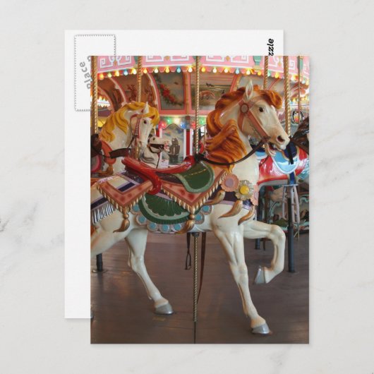 Karussellpferd,2 Postkarte (Vorne/Hinten)