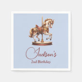 Karussellpferd Geburtstag Serviette (Vorderseite)