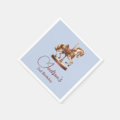 Karussellpferd Geburtstag Serviette (Ecke)