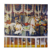 Karussellpferd im Öl Fliese (Vorderseite)